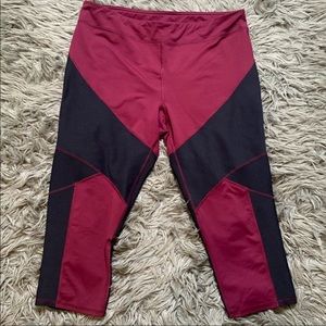 Plus Size Champion Maroon and Black Leggings